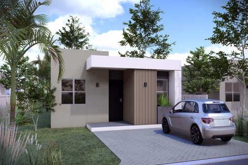 Serene is a 4-bedroom, 2-bathroom home with open-plan living, modern kitchen, master suite, large patio, fenced backyard, and landscaped gardens.