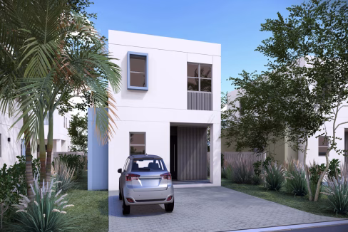 Rosewood is a 3-bedroom, 2.5-bathroom home with open-plan living, modern kitchen, master suite, large patio, fenced backyard, and landscaped gardens.